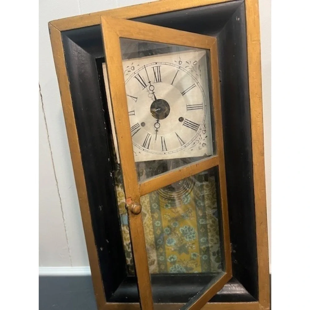 Antique Seth Thomas Shelf Mantel Clock c.1880 Plymouth Conn Brass Movement AS IS